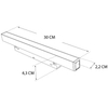Lampa liniowa do szyn magnetycznych 3-fazowych 470 Domeno LED 12W 4000K czarna