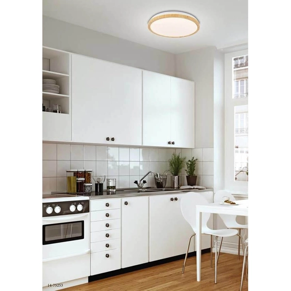 Drewniany plafon Gandava 14-75253 LED 24W 4000K okrąg biały