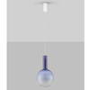 Wisząca lampa do salonu JAVIER LE44478 LED 6W 3000K bombka niebieska biała