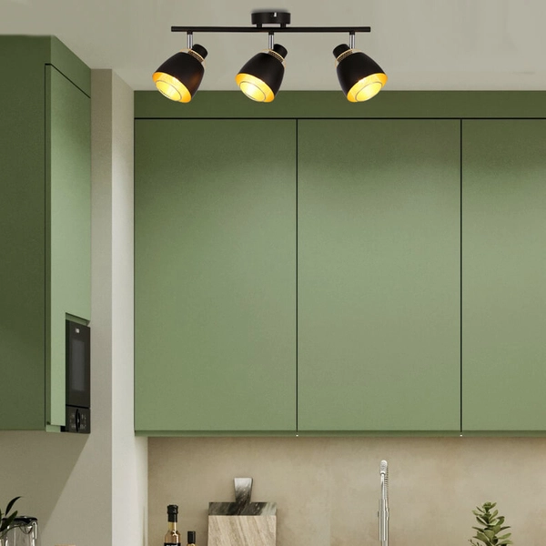 Salonowa lampa sufitowa Aleksandria 93-13767 reflektory czarny złoty