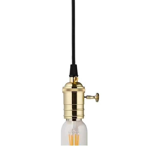 Lampa wisząca Edison ABIGALI-ZA-1 nad wyspę loft złota czarna
