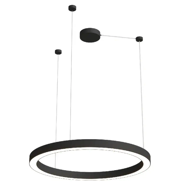 Salonowa lampa wisząca Aurum M PL0116-90-CCT-BK LED 38W CCT ring czarny