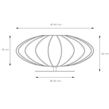 Lampka nocna do sypialni Corina 03547/40/38 materiał beżowa