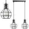 Lampa wisząca VEN W-1714/2 metalowa listwa klatki loft czarny