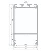 Plafoniera LAMPA sufitowa NUMATA 8658 Shilo metalowa OPRAWA liniowa LED 16W 3000K listwa czarna