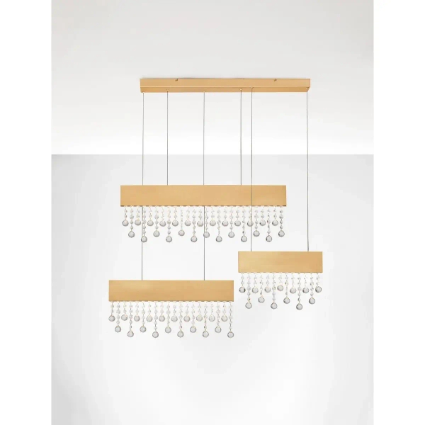 Lampa wisząca glamour OLEVIRA LE45146 LED 84W 3500K crystals złota