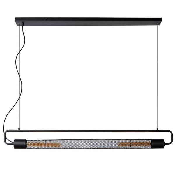LAMPA wisząca CALIXT 05433/02/30 Lucide metalowa OPRAWA industrialny zwis czarny