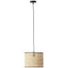 Wisząca lampa ratanowa Wiley 99090/09 nad wyspę czarna beżowa
