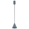 Wisząca lampa stożkowa do salonu ZENITH 11493 szary błękit