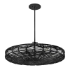 Ażurowa wisząca lampa Ophelia QN-OPHELIA-6P-BK-BK rattan czarny