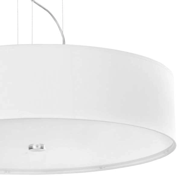 LAMPA wisząca 6772 Nowodvorski okrągła OPRAWA abażurowy zwis szklana biała