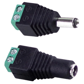 Gniazdo i wtyczka do taśm LED zestaw 318633 2pin czarny