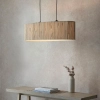 Wisząca lampa drewniana Longshore 101692 beżowy czarny