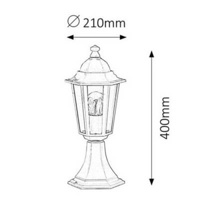 Klasyczna lampka ogrodowa VELENCE 8205 metalowa szklana IP43 biała