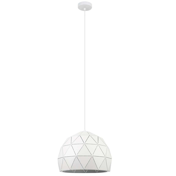 LAMPA wisząca HARLEY MDM-3471-1 W Italux metalowa OPRAWA zwis geometryczny kopuła biała