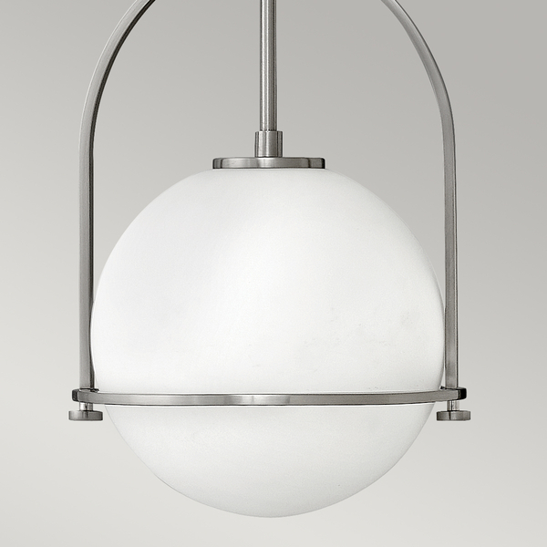 Lampa wisząca retro QN-SOMERSET-P-O-BN szklana nikiel