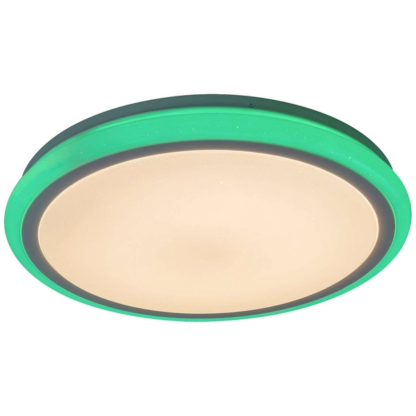 Plafon LAMPA sufitowa LEONIE 1510 Rabalux okrągła OPRAWA z efektem gwiazd LED 24W 3000-6500K z pilotem biała