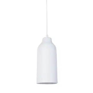 Podłużna lampa wisząca Nora 41378 tubka ceramiczna biała