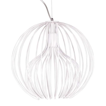 LAMPA wisząca Tori K-3405 biały Kaja metalowa OPRAWA druciany ZWIS kula biała