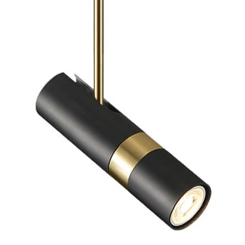 Kierunkowa lampa wisząca CGLOOK1PBK do holu czarna mosiądz