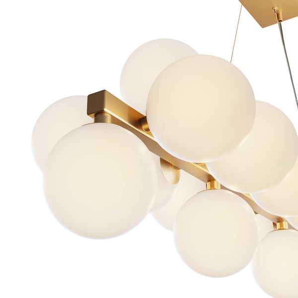 Zwisowa lampa Dallas MOD547PL-25BS balls kule białe złote
