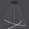 LAMPA wisząca SLIM/000010/4000/B MDECO metalowa OPRAWA okrągły ZWIS LED 53W 4000K do biura czarny OUTLET