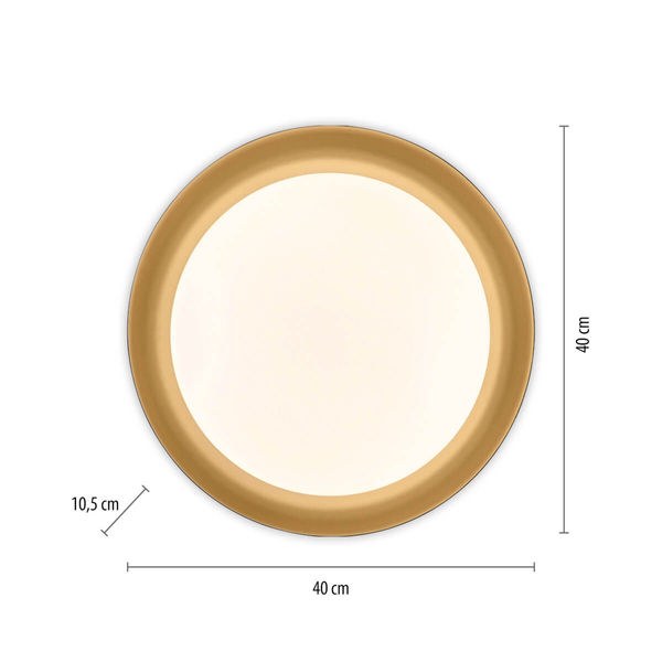 Nasufitowa lampa Osko 14215-18 LED 27,5W 2700-5000K okrągła czarna