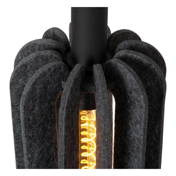 Sypialniana lampa wisząca Rafal 45492/03/36 filc czarna szara