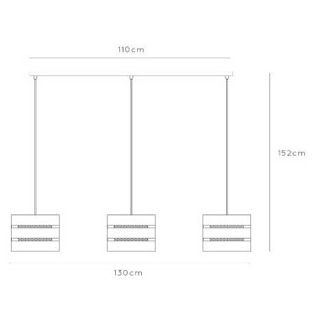Jadalniana lampa wisząca Rosas 21433/03/30 czarna złota