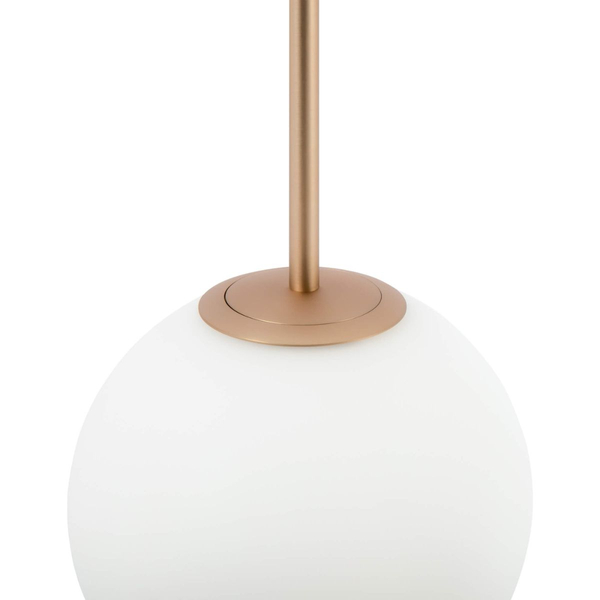 Lampa wisząca do sypialni Basic Form MOD321PL-01G3 kula biała złota