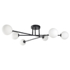 Lampa sufitowa Dorado LP-002/6C BK Light Prestige szklane mleczne kule czarna