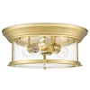 Metalowy plafon Warwick C03323BR do salonu mosiądz