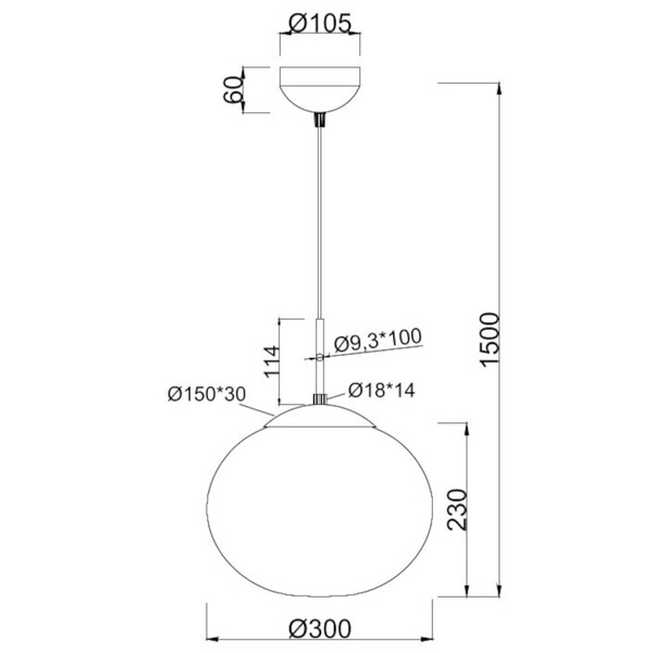 Lampa wisząca nad wyspę FOMENTO 363100108 Trio zwis bańka biały złoty