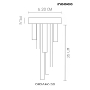 Sufitowa lampa ORGANO złota MSE1501100596 8xLED 80W 3000K dekoracyjna