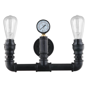 Industrialna lampa ścienna Pareto retro kinkiet czarny