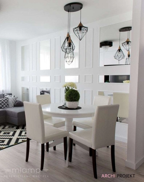 LAMPA wisząca MAELLE MDM-2591/3 BK Italux metalowa OPRAWA druciana hygge ZWIS kaskada geometryczna czarna