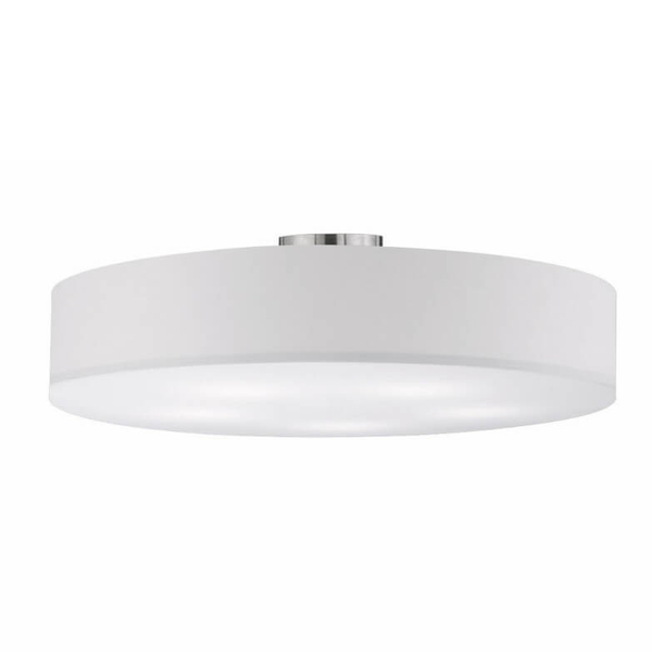 Tkaninowa lampa sufitowa Hotel 603900501 okrągła biała