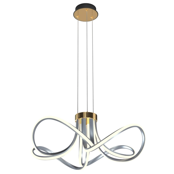 Wisząca lampa supeł Abro MD5520-4-3BGBDT LED 45W 3000K złoty szary