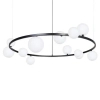 Molekułowa lampa wisząca Bolero 41321 ringi kule białe czarne
