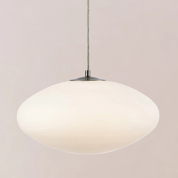 Lampa wisząca nad stół Locus 108437 Markslojd owalna szklana biała