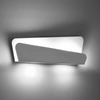 Asymetryczna lampa ścienna Bascia SL.0932 Sollux do salonu biała