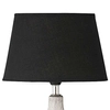 Stojąca LAMPA stołowa EVELYN 4372 Rabalux klasyczna LAMPKA biurkowa abażurowa do sypialni chrom czarny