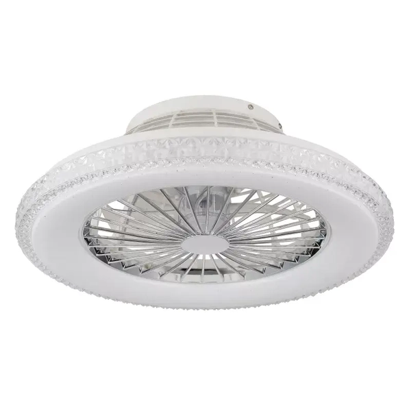 Wentylator lampa sufitowa CORUSSO 3654 Globo LED 45W 3000-6500K koło biały