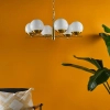 Lampa wisząca nad stół Bombazine BOM0635 do jadalni kule mosiądz