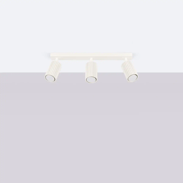 Potrójna lampa sufitowa KARBON SL.1600 tuba z regulacją beżowa