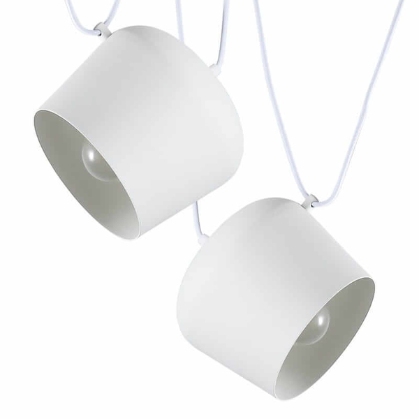 Zwisająca lampa Spider ABR-LWRU-W Abruzzo do sypialni metalowa biała