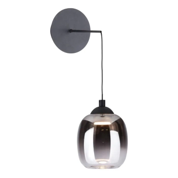 Szklana lampa ścienna Ramona RAM0722 LED 5,5W 3000K loftowa czarny