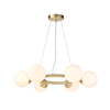 Kulista lampa wisząca do salonu L&-1106390 mosiądz biały