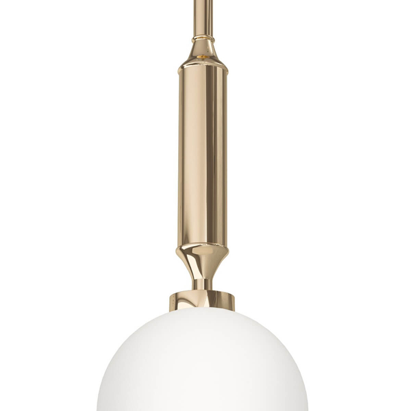 Wisząca lampa 1-płomienna Ero I biały zwis kula nad blat