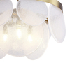 Szklana lampa wisząca AURORA ST-9513 BRASS nad stół złoty biały